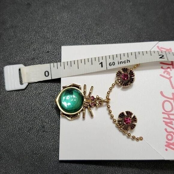Betsey Johnson gold tone necklace & earring set - Picture 8 of 9